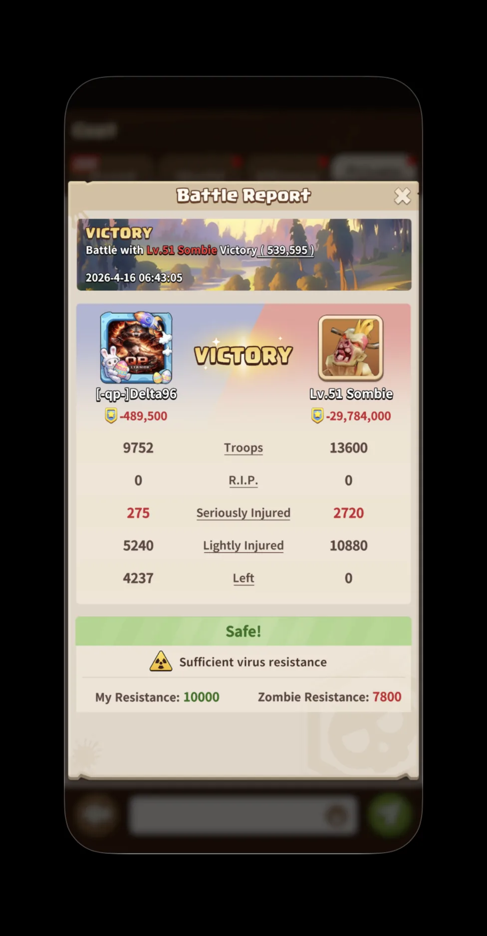F2 battle report
